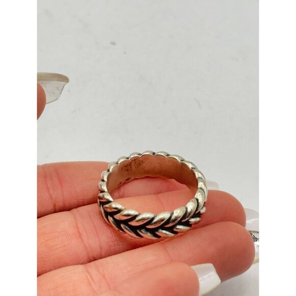 James Avery Sterling Silver Braided Band Ring Size 11.75 - Picture 6 of 6